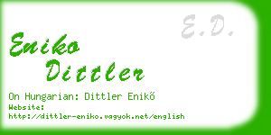 eniko dittler business card